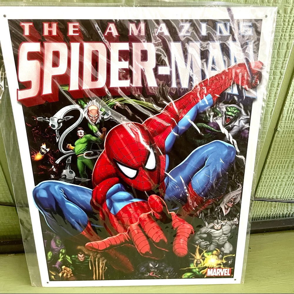 NEW Marvel The Amazing Spider-Man Metal Sign